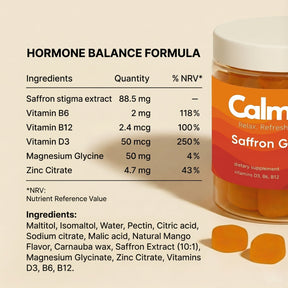 Saffron Gummies for Menopause: Energy & Confidence - Calmora By Calmi